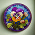 Pansy Suncatcher Effect Clock